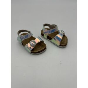 Bella & Birdie Girl's Size 4‎ Glitter Novelty Footbed Open Toe Sandals